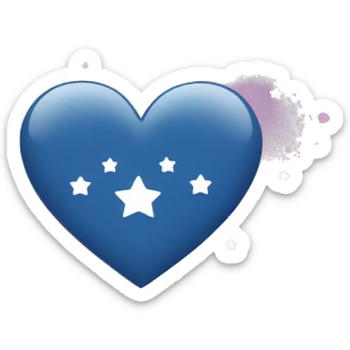 Heart with stars sticker