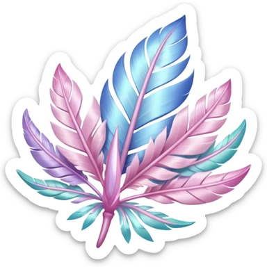 Shiny pastel feathery tropical exotic shimmering silky smooth soft flurry Diancie-Palkia-Amaura-Aurorus-aesthetic-fusion sticker