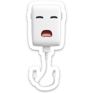 Phone charger with muscles sticker