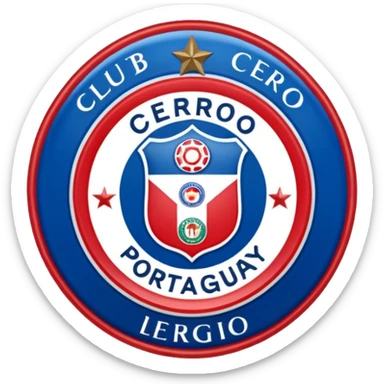Escudo del club cerro porteño de Paraguay escudo original sticker