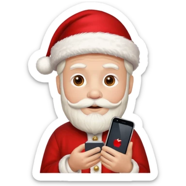 Papa noel robando un iphone sticker