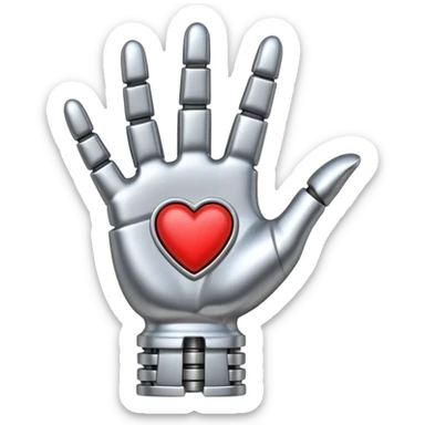 metal hand in I love you sticker