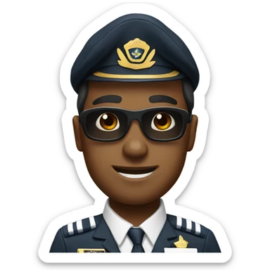 Airline pilot with sunglasses  sticker