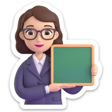 profesora with blackboard sticker