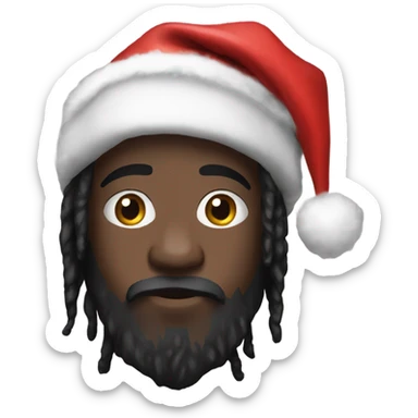 A wale with a Christmas hat  sticker
