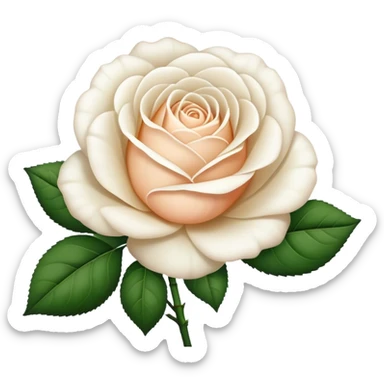 white English rose Benjamin Britten ( flower ) sticker