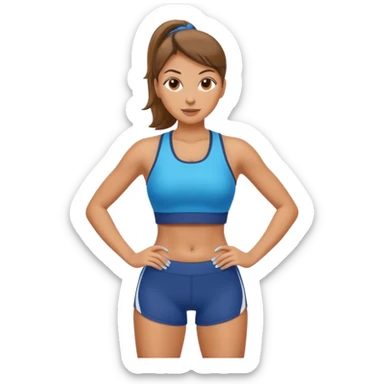 a female thigh emoji, athletic, close up sticker
