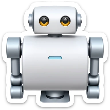 Un robot de papel higiénico sticker