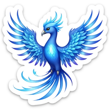 Blue flame phoenix wings - Cold fire








 sticker