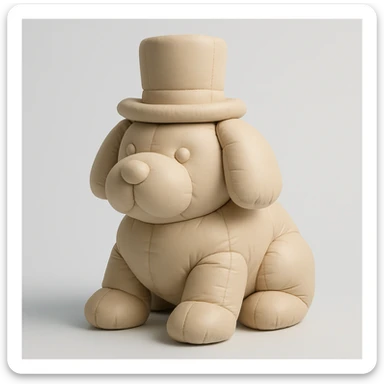 dog with tophat sticker