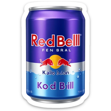 Kokos blåbär redbull sticker