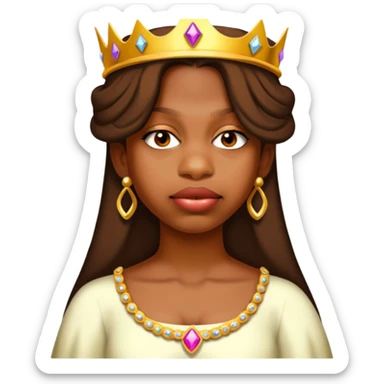 brown skin princess sticker