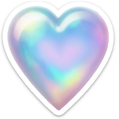 Opal heart  sticker