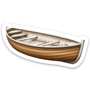 white rowing boat sticker