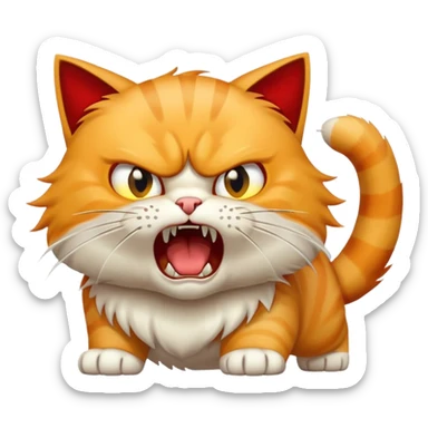 cat attack 1234 sticker