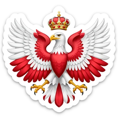 Polish flag with eagle sticker