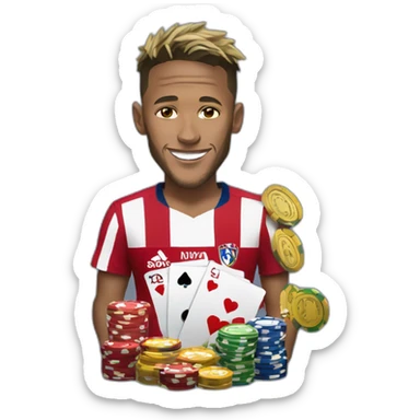 Neymar jr qui joue au casino sticker