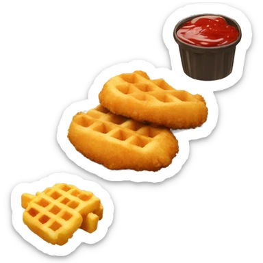 Chicken nuggets and waffle fries  sticker