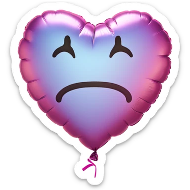 A foil balloon that’s say “I luv u” sticker