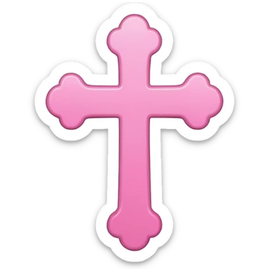 pink cross sticker