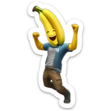 Fortnite banana dabbing sticker