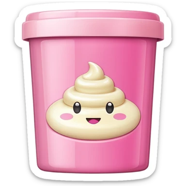 pink cream packaging sticker