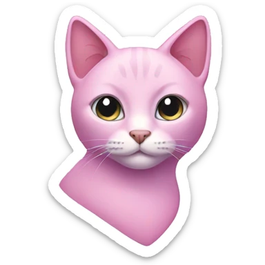 pink and lilac cat sticker