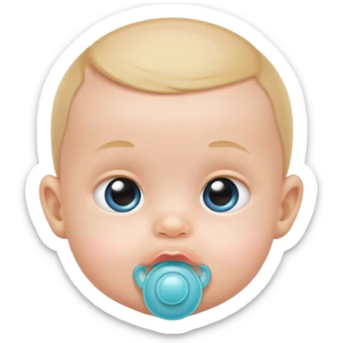 Baby with pacifier sticker