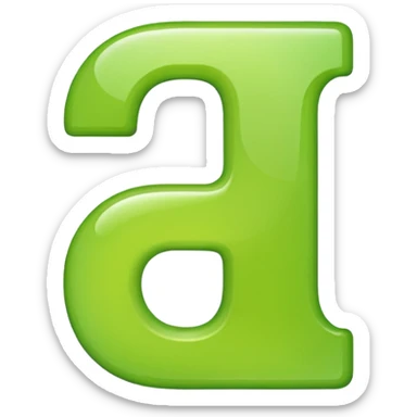 make emolji letter Б  light Green color sticker