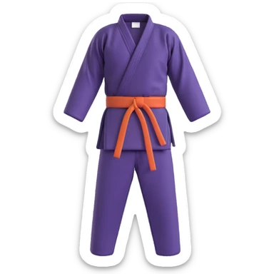 traditional karate gi white uniform with belt sticker