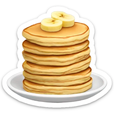 a cute peanut butter and banana pancake stack sticker