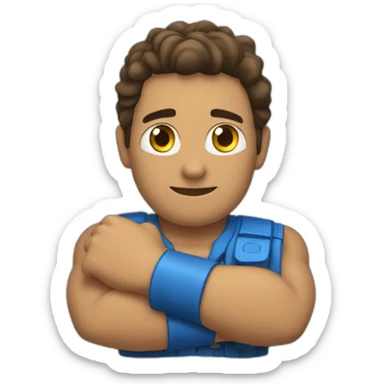 una persona con los brazos cruzados  sticker