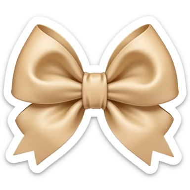 Beige bow sticker