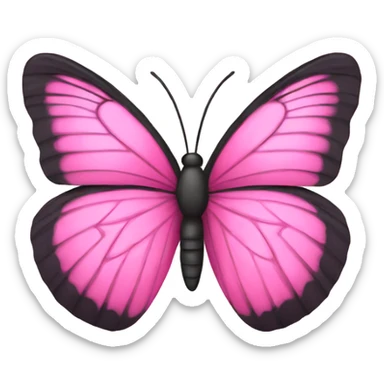 Pink butterfly sticker