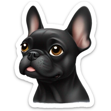 black frenchbulldog sticker