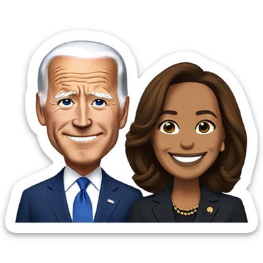 Joe Biden and Kamala Harris  sticker