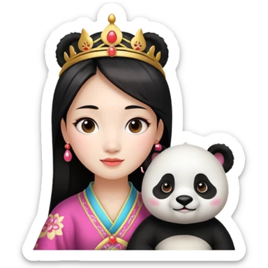 princesse chinoise panda sticker
