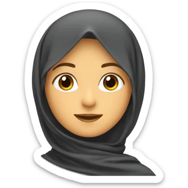 Une fille avec le voile islamique sticker