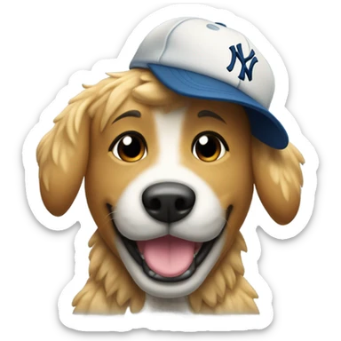 Furry chien avec casquette yankee / Wink sticker