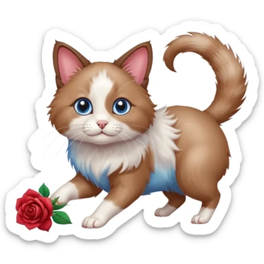 Rats pooping dogs running rose nail polish rainbow ragdoll sticker