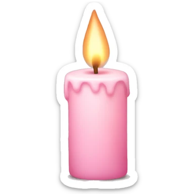 light pink candle sticker