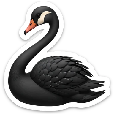 Black swan sticker