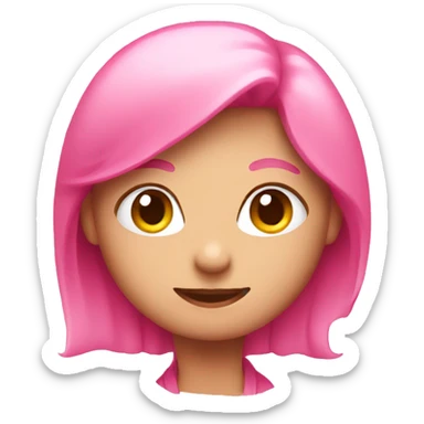 Cute pink emoji sticker