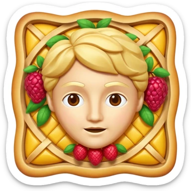tart food in 3d memoji style sticker