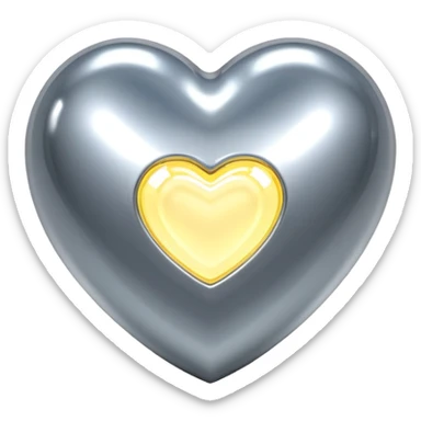 sorayama heart glossy metal parts glow lights inside sfw sticker