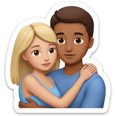 realistic intimate moment captured sticker