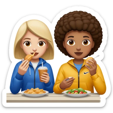 i want two person nicke eatche athore sticker