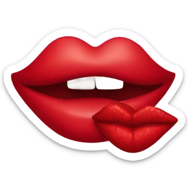 Red kiss  sticker