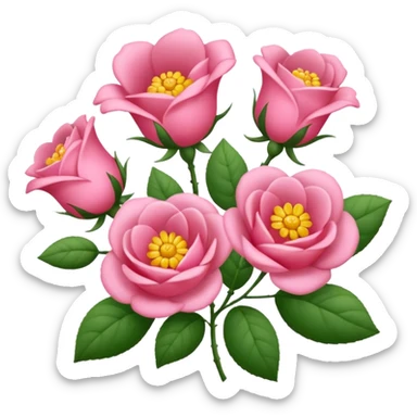 Busque de flores rosas sticker