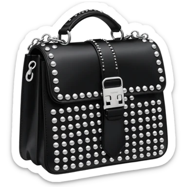 Ultra realistic Alexander Wang bag, in an anime aesthetic style with detailed embellishment  sticker